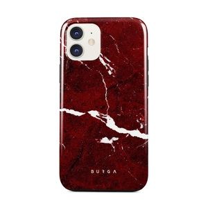 Burga Red and White Marble Elegant Iconic Ruby Red IPhone 11 Case Protective